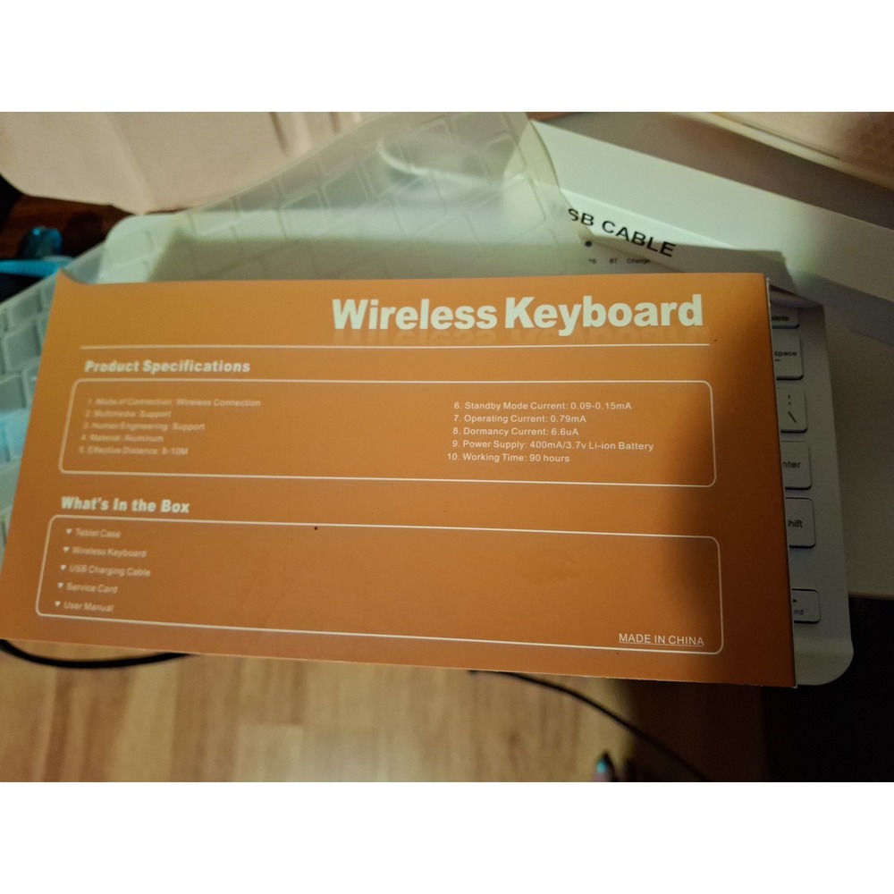 Wireless Bluetooth Keyboard and Tablet Case Set Pink iOS Android Wi - Picture 6 of 9